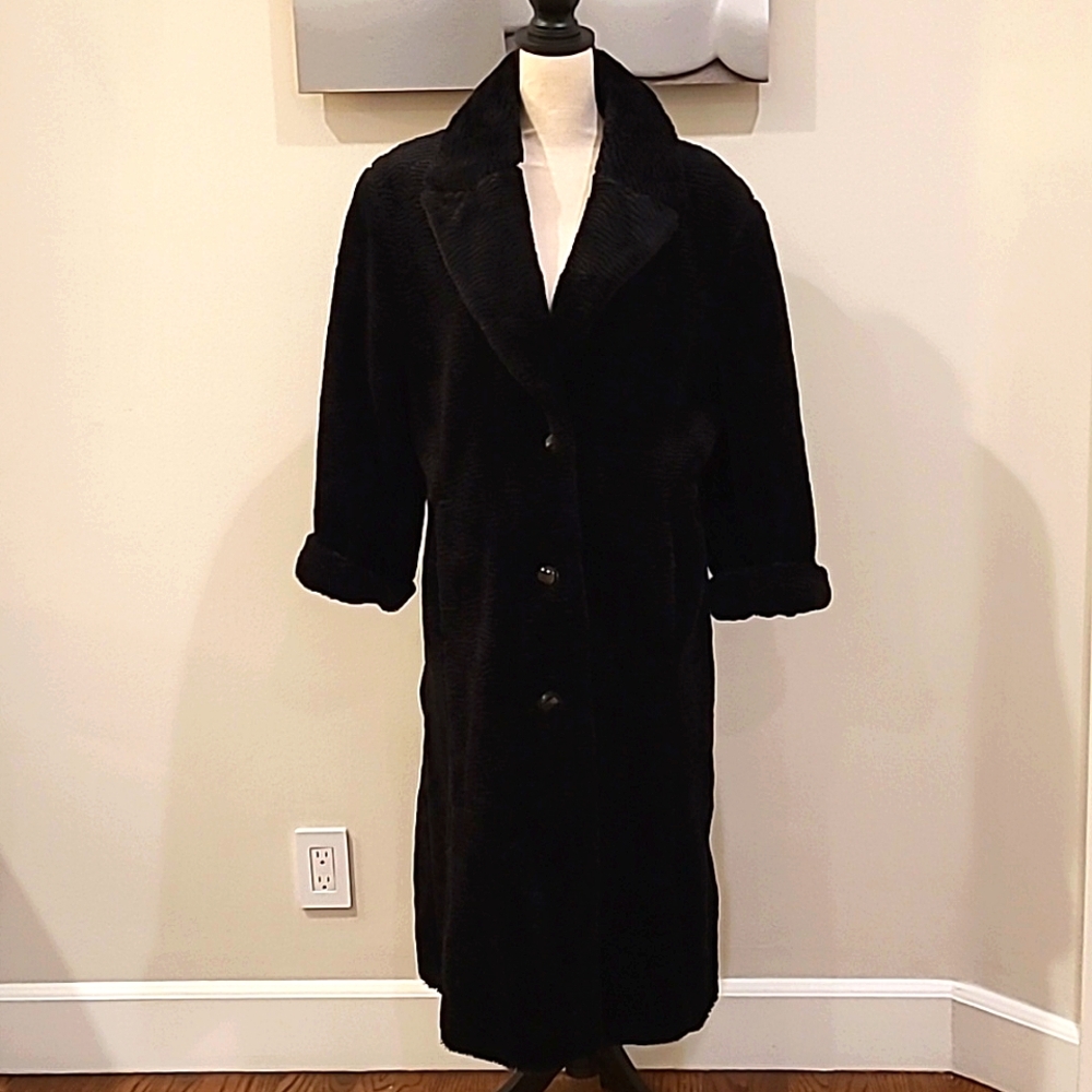 Faux Sherling Long Coat